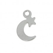 Stainless steel Half-moon charms 12x7mm x5