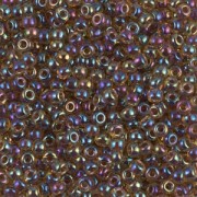 Miyuki Seed beads 11/0 357 - Lt Topaz AB Root Beer Lined|raw }}