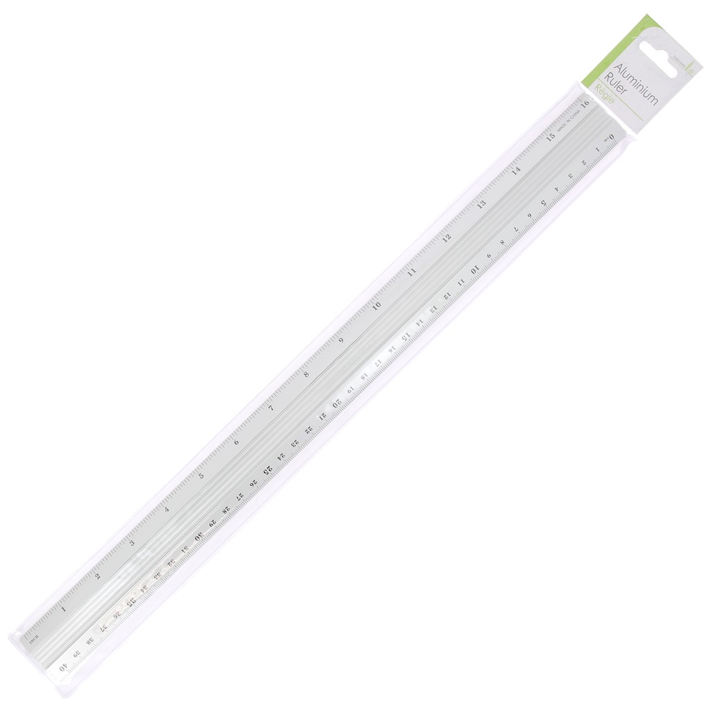 Aluminum ruler for creative hobbies 40 cm Perles & Co