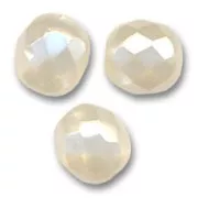 Fire Polished faceted round beads 8mm Cream Pearl x20