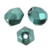 4mm Faceted round beads - Crystal Pearl Turquoise x50
