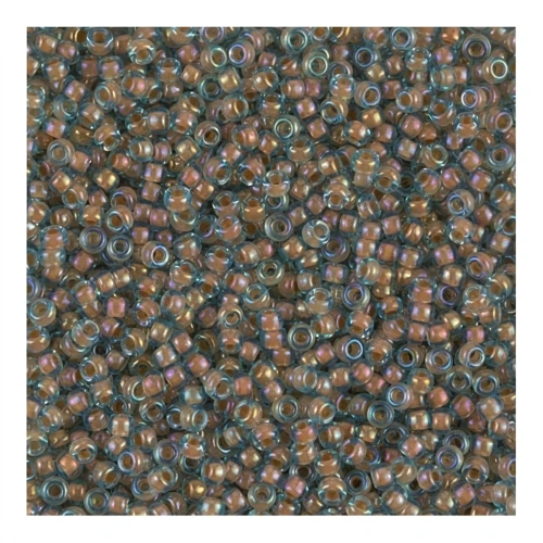 Miyuki Seed beads 11/0 351 - Luster Aqua Peach Lined