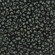 Preciosa Seed Beads 11/0 2 mm - Glossy Black and Green x 20 g