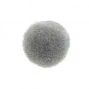 Round synthetic pompom 10 mm Grey x1