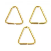 Triangle Jumprings open 10x10x1mm Gold tone x100