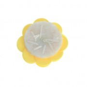 Sew-on sequin flower 20 mm Yellow x1