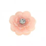 Sew-on sequin flower 20 mm Pink x1
