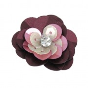 Sew-on sequin flower 30 mm Violet/Pink x1|raw }}