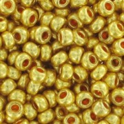 Preciosa Seed Beads 11/0 2 mm - Terra Metallic - Gold x 20 g