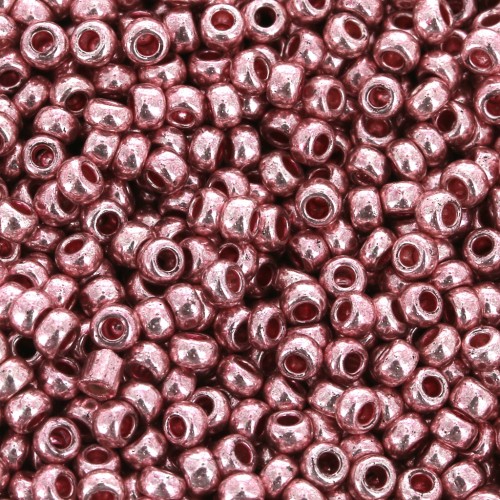 Preciosa Seed Beads 11/0 2 mm - Terra Metallic - Powder Pink x 20 g