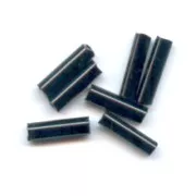 Preciosa Seed Beads, 6.5x2 mm Jet, 20g tubes