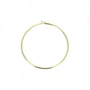 Earring hoops to decorate 25 mm x0.5 mm 24Kt 3 microns gold plated x2