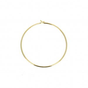 Earring hoops to decorate 25 mm x0.5 mm 24Kt 3 microns gold plated x2