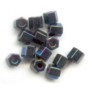 Miyuki 8/0 Hex Cut Seed Beads 455 - Variegated Blue Iris Metallic x8g