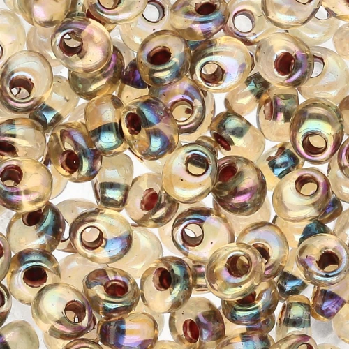 Magatama Miyuki 4mm MA4-2161 - Light Topaz AB Garnet Lined x10g