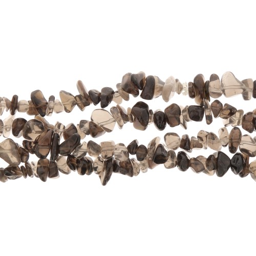 Smoky Quartz 8 - 11 mm Chip beads x80cm