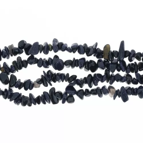 Blue Sand Stone Chip beads 8 - 11 mm x85cm