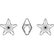 PureCrystal 44745 Star Fancy Stone 10mm Crystal Vitrail Medium x1