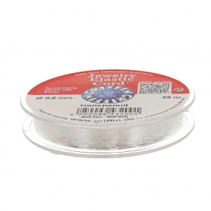 0.5 mm Stretch Magic Elastic Cord - Transparent x25m