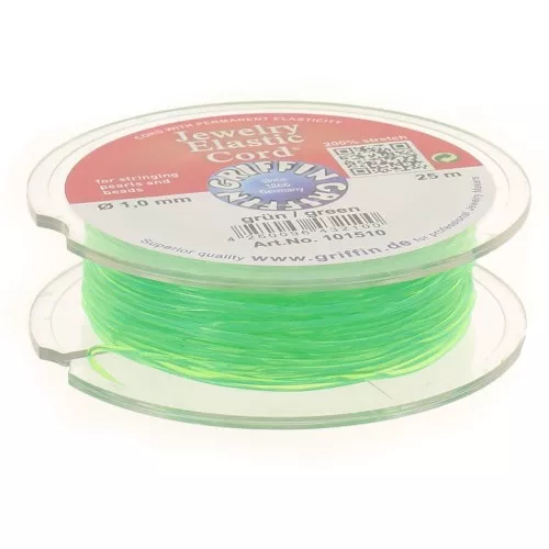 1 mm Stretch Magic Elastic Cord - Green x25m