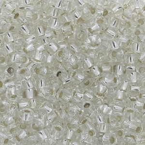 Preciosa Seed beads 9/0 2.5 mm - Crystal Silver Lined x250g