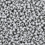 Preciosa Seed Beads 11/0 2 mm - Satin Gray Silver-Plated x 250 g
