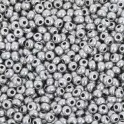 Preciosa Seed Beads 11/0 2 mm - Satin Gray Silver-Plated x 250 g
