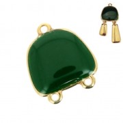 Trapezoid shape sequin for DIY jewelry creation 18x9 mm Fine Antique silver plating x1