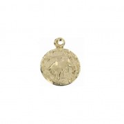 Astrological charm - Taurus Zodiac sign 13 mm Gold Plated 3 microns x1