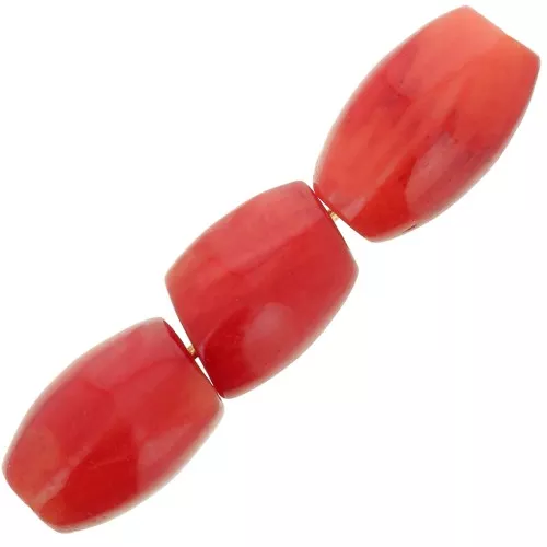 Beads Bamboo Coral olive-shaped beads 9x7mm x5