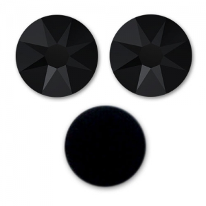 PureCrystal stick-on rhinestones 3mm Jet x36