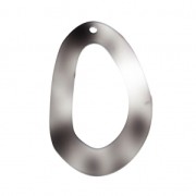 Drop polyacrylic pendant tortoise shell imitation 55x34 mm Grey x1