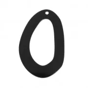 Drop polyacrylic pendant granit imitation55x34 mm Grey x1