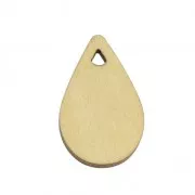 Wooden irregular drop pendant leopard pattern 23x15 mm - Green/Brown x1