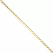 Jaseron mesh chain 1.9 mm fine Gold plated x 1m