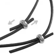 Brass stopper bead 6x3 mm with 1.5 mm hole Gilded with fine gold x1