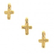 Cross charms for DIY jewelry creation 8.5 mm fine Gold plated x6|raw }}