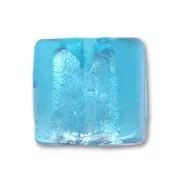 Silver foil squares 12 mm Aquamarine  x5