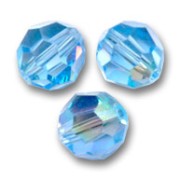 Round bead PureCrystal 5000 8 mm - Aquamarine AB x1