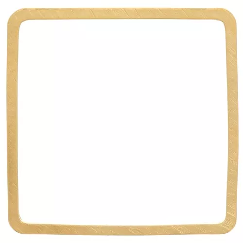 Mounting square element for beadweaving 20 mm fine Gold plated x1
