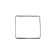 Mounting square element for beadweaving 20 mm Silver Tone x1