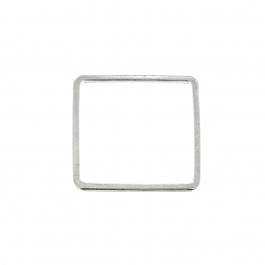 Mounting square element for beadweaving 20 mm Silver Tone x1