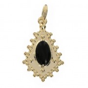 Antique style charm with jump ring 18.3 mm Gold Plated 3 microns x1