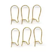 Earrings 15mm fine Gold plated x6