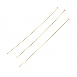 Gold-Filled Head Pins 50x1.5x0.5mm x10