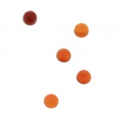 Small round 3 mm cabochons - Coloured Cornaline x5