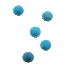 Small round 4 mm cabochons - Imitation Turquoise x5