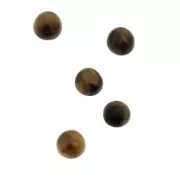 Small round 4 mm cabochons - Tiger eye x5
