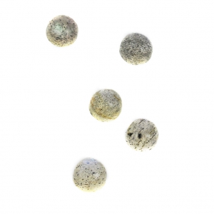 Small round 4 mm cabochons - Labradorite x5