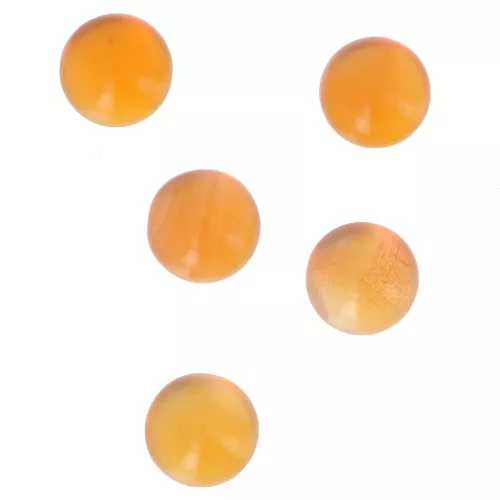 Small round 4 mm cabochons - Coloured Cornaline x5